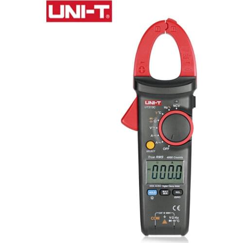 UNI-T UT213C Digital Clamp Meter Multimeter AC/DC 400.0A Voltage Current Resistance Capacitance Diode Continuity NCV Temperature