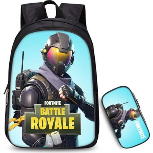 Fortnite Kids Backpack Children Boys Girls School Bags 2pcs Cartoon Backpack Bag Children Mochilas