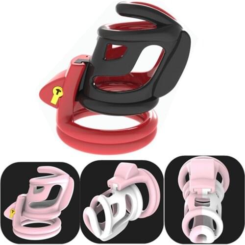 For Lesbian Vent Hole Design Male Chastity Cage Plastic Cage Penis Ring Chastity Device Bondage Lock Sex Toys for Men G7-4-16
