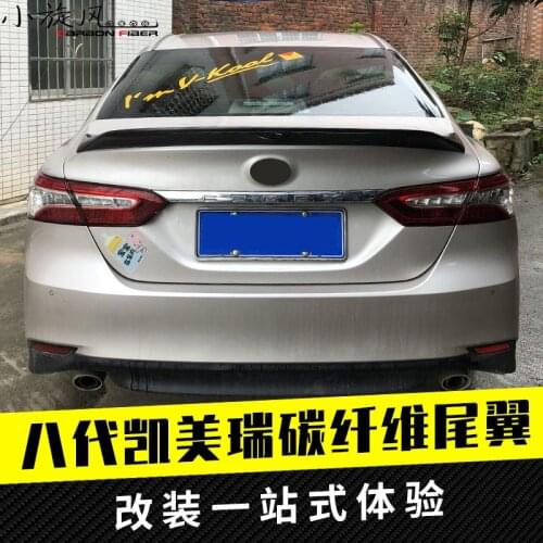 FOR NEW Toyota Camry Real Carbon Fiber Spoiler Wing Car Trunk Rear Lip Black Tail FIN Decorative Refit Accessories 2018-2021