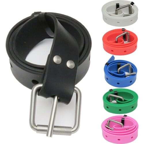 1.3M Cutable Silicone Weight Belt With Stainless Steel Buckle Freediving Diving Elastic For Snorkeling Underwater Breeding