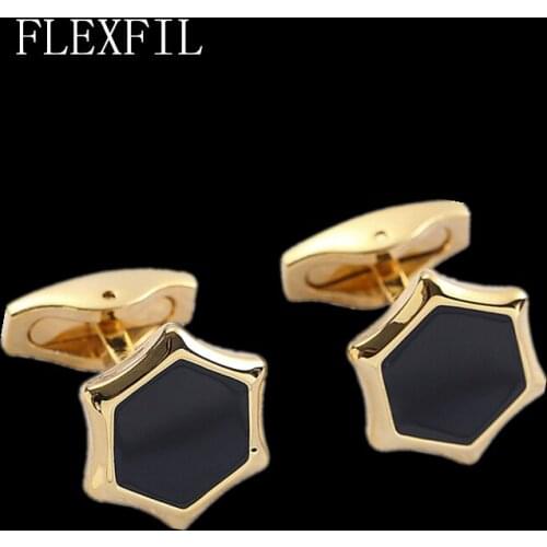 FLEXFIL Jewelry french shirt cufflink for mens Brand designer Cuffs link Button male High Quality H Luxury Wedding wholesale