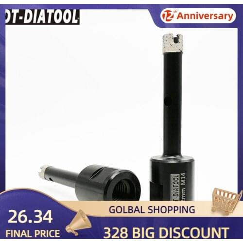DT-DIATOOL 2pcs/pk M14 Thread Dia 12mm Crown Segments Welded Diamond Drilling Bits Hole Saw For Granite Wet Drill Core Bits