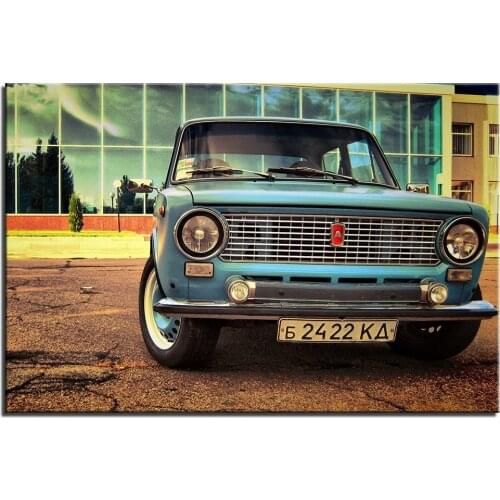 Vaz 2101 Russia Vintage Car Poster Unframed Canvas Painting Wall Art Pictures Print For Living Room Home Decor