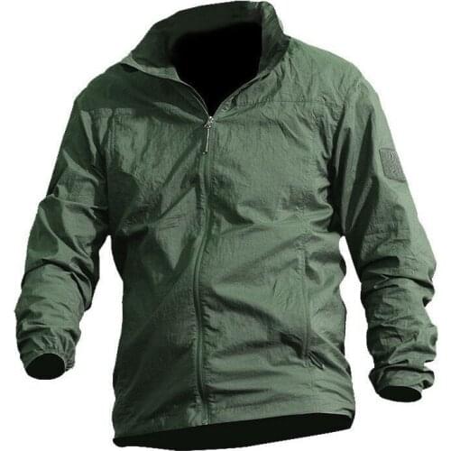 Summer Mens Thin Quick Dry Sunscreen Clothes Outdoor Fishing Hiking Riding Waterproof Skin Windbreaker Military Tactical Jacket