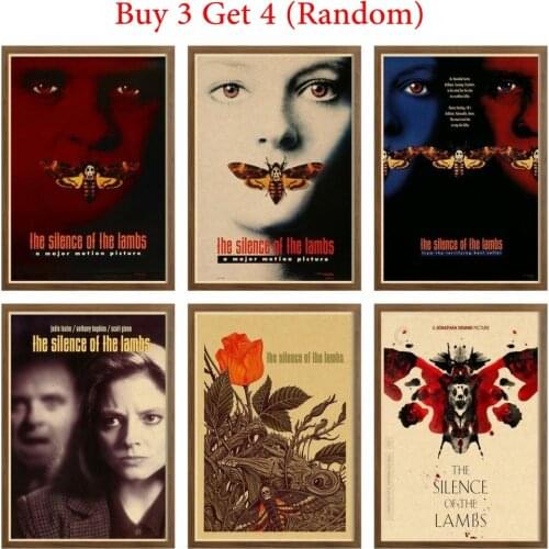 The Silence of the Lambs Wall Posters posters & prints Art Printing Retro Movie Poster Modern Art Prints Home Decoration 2X30cm