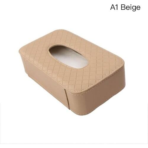 New Car Tissue Boxes Sun Visor Back Seat Headrest Hanging Tissue CaseAuto Clip-on Buckle Strap Napkin Container Auto Interior