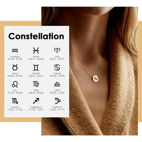 Visunion 316L Stainless Steel Necklace Personality Round Circle Jewelry for Women Dainty Gold Color Necklace Gift