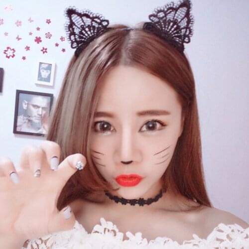 Party Supplie Sexy Lace Cat Ear Hairband Headband For Women Butterfly Bow Hair Band Black New Fashion Design Christmas Hairband