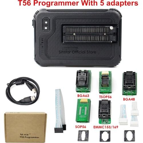 Best Price XGecu T56 Programmer 56 Pin Drivers Support 20000+ ICs for PIC/NAND Flash/EMMC TSOP48/TSOP56/BGA+5 adapters