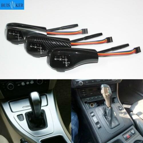 Carbon Fiber Black Silver LED Gear Shift Knob Shifter Lever for BMW Z4 Roadster E85 Coupe E86 Automatic Accessories