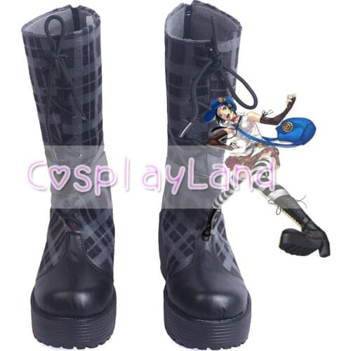 Persona 4 The Golden Marie Cosplay Boots Shoes Black Women Shoes Costume Customized Accessories Halloween Party Shoes