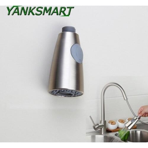 YANKSMART Kitchen Nickle Brushed Pull Down Or Pull Out Faucet Sprayer Spout Basin Sink Tap Replacement Accessories