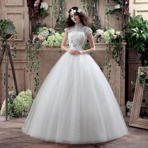 Bridal Wedding Dress New Bride Ball Gowns Retro Wedding Dresses Embroiidery Plus Size Bridage Lace Up Flower Dress