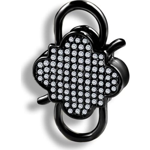 Light Luxury Jewelry Making Silver Zrcon Lock Connector DIY Fashion Personality Bracelet Necklace Pendant Accessories Wholesale