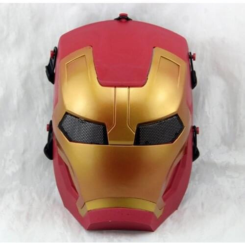 Iron Man Wire Mesh Skull Military Tactical Full Face Mask Outdoor Wargame Paintball Airsoft Cosplay Halloween Party Face Masks
