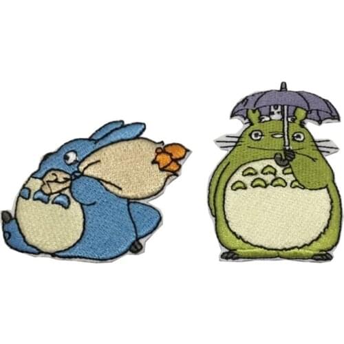 1PCS Japanese Classic Anime Totoro Patches Iron On Cartoon Appliques for Clothes 3D Diy children Clothes Coats Badges Stickers