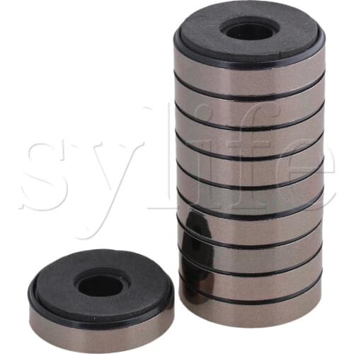 10pcs Amplifier DAC Speaker CD Player Feet Stand Pad 40mm x 10mm Mounted Hole