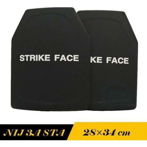 2PCS 28*34cm Big Size NIJ IIIA Stand Alone UHMWPE Ballistic Panel Bulletproof Chest Armor Plate