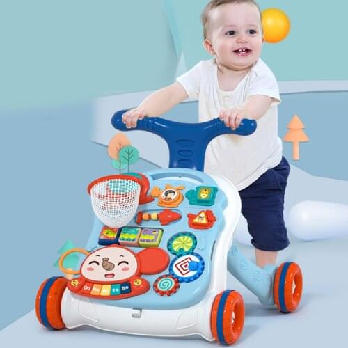 2-in-1 Multifunctional Game Table Baby Walker with wheel 6-24 Months Stroller Anti-rollover Toddler Walker for baby