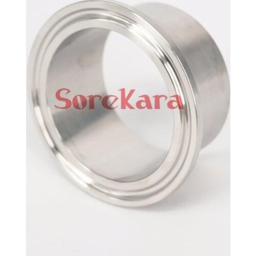 45mm Tube O/D x 64mm Ferrule O/D x 28.6mm Height 2" Tri Clamp 304 Stainless Steel Sanitary Weld Ferrule Connector Pipe Fitting