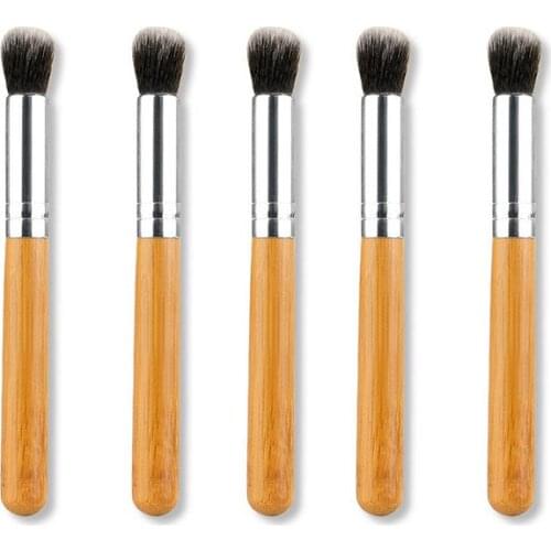 5PCS Makeup Brushes Bamboo Handle Powder Nasal shadow brush Professional Makeup Tools