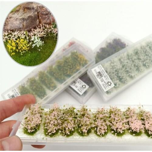 8pcs/box Simulation Model Color Grass For Sand Table Making Diy Miniature Landscape Material Ho Train Layout