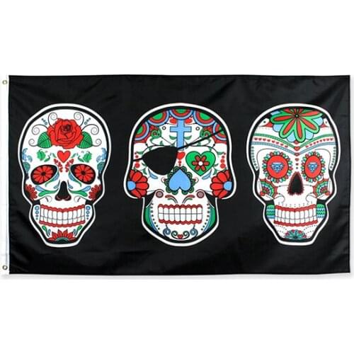 90*150cm follower jolly roger skull bone sugar pirate Flag