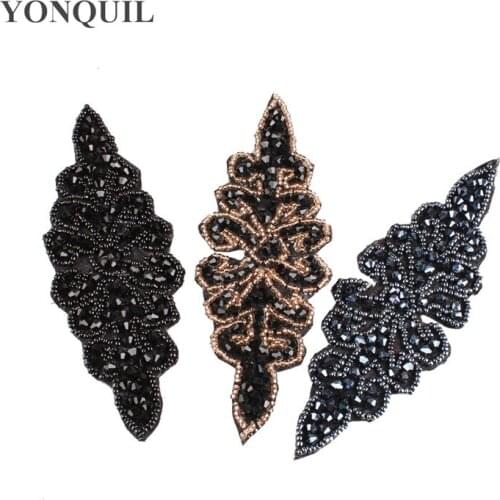 4.5*14CM Sewing On Rhinestone Applique Crystal Rhinestones DIY Wedding Evening Dress Or Hats Scraf Accessories 12Pcs/Lot SYBB133