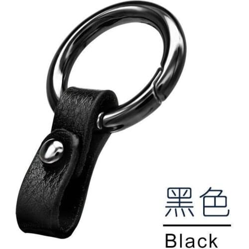 1Pc Fashion Metal Men Genuine Leather Car Keychain Key Ring Cover Chain for Ford Toyota for Lada HYUNDAI Car Accessories Gift
