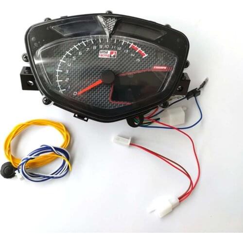 Motorcycle Speedometer Motorbike LCD Digital Speedometer with Dual Range Seven Color Screen For Yamaha LC135 Water Temperature