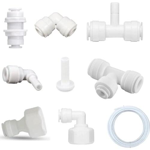 2pcs Garden Irrigation System 1/4'' interface Slip-lock Quick Connector Tee Elbow Straight Adapter End Plug Water Pipe Joint