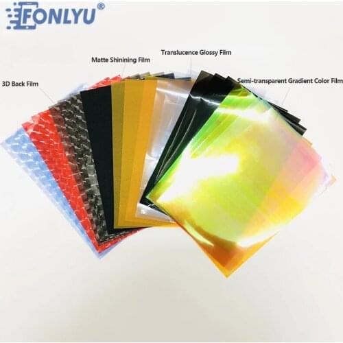 FONLYU A4 Size Back Sticker 50pcs Vacuum Envelop Coating Matte Film Transparent DIY Back Skin For Mobile Phone Ipad Back Cover