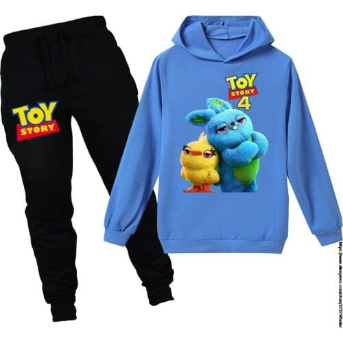 Toy Story 4 Love Kids Hoodies Pants 2pcs Sets Clothes Baby Girl Boys Sweatshirt Clothing Children Hoodies Fashion Harajuku