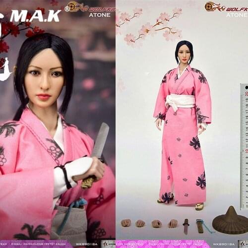 WK89018A Collectible 1/6 Female Solider Japanese Ronin Series ATON Atung Female Action Figure Model Improved Version