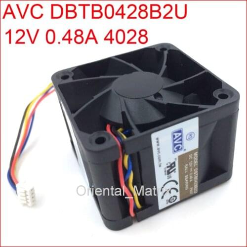 Free Shipping DBTB0428B2U 12V 0.48A 4028 4Pin Cooler Cooling Fan