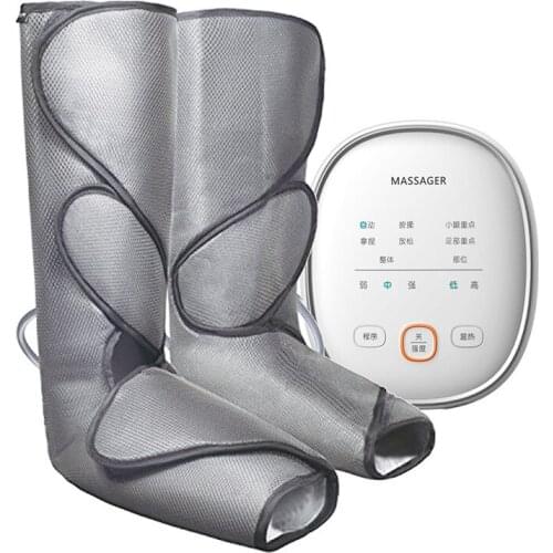 Air Compression Foot and Calf Massager Handheld Controller Heat Function with Air Pressure Leg Massager for Relaxation3Intensity