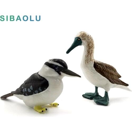 Simulation Forest Kookaburra Gannet Figures Miniature Animal Model Bird Figurine fairy Home garden decor accessories Decoration