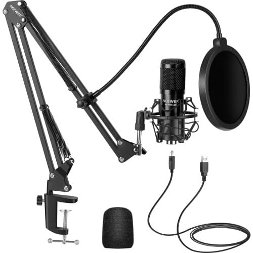 Neewer Upgraded USB Professional Microphone Kit Studio Live Stream Broadcasting Recording Set for Recording, Gaming, Streaming