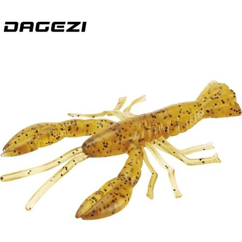 DAGEZI Soft Lure 57mm/2g Luminous shrimp Fishing Lure Aritificial Silicone Fishing Worm Bass Fishing Minnow Jigging Bait