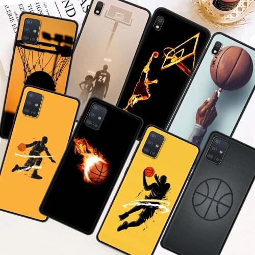 Soft Case For Samsung Galaxy A51 A71 A21s A31 A12 A41 A11 A72 A52 A32 5G A01 A91 A21 Black Capas Basketball Basket Ball