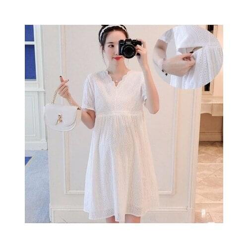New fashion outgoing breastfeeding clothes version of pregnant summer pregnant women breastfeeding dress pregnant wear dress
