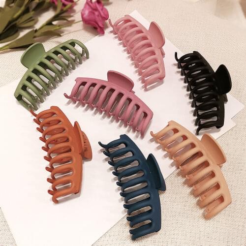 2021 New Spring Korean Acrylic Large Plate Hair Accessories Clip Versatile Candy Color Horsetail Hairpin Headdress