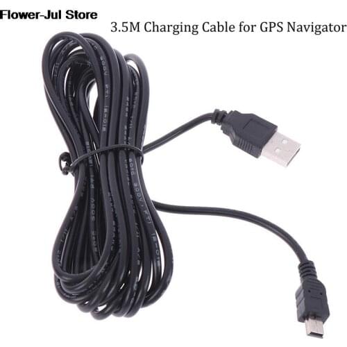 NEW 3.5M USB Type-A to Mini 5Pin Right Angle Charging Cable for GPS Navigator