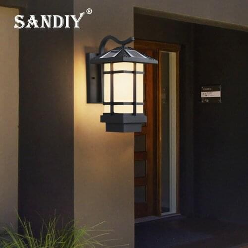 New Creativity Solar Wall Lamp Outdoor Waterproof IP65 Led Landscape Solar Lighting for House Doorway Villa Garden Porch Ligh
