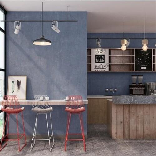 Wellyu new Mediterranean blue Nordic style wallpaper shop decoration light gray wallpaper plain bedroom clothing store wallpaper