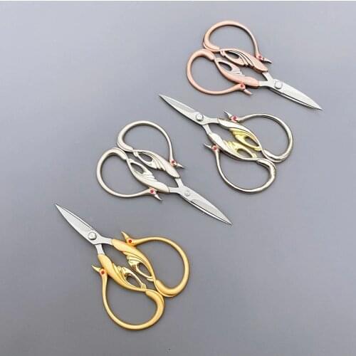 1Pcs Sewing scissor Craft Tailor Vintage Cut Art cross handicraft European Fabric Antique Embroidery scissors Retro stitch shear