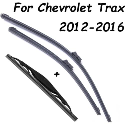 Front & Rear Wiper Blades For Chevrolet Trax From 2012 2013 2014 2015 2016 Car Accessories Wipers Car styling