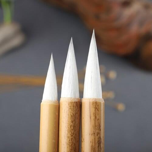 3pcs White Clouds Calligraphy Pen Chinese Brush Pen Set Multiple Hair Landscape Ink Painting Calligraphy Brush Pen Tinta China
