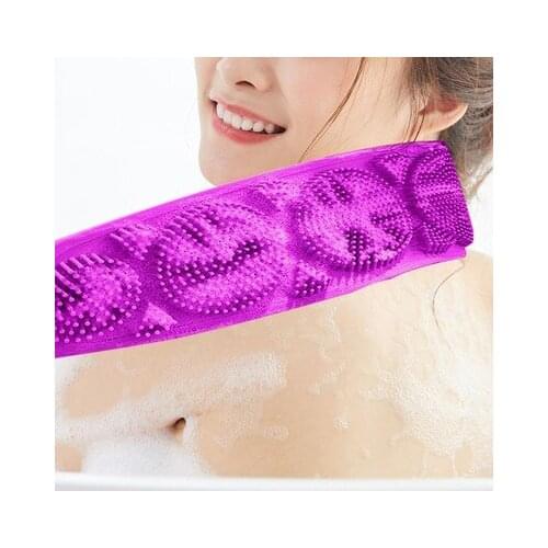 Silicone Brushes Bath Towels Rubbing Back Mud Peeling Body Medical Massage Shower Magic Brush Flexible Scrubber Skin Cleaning
